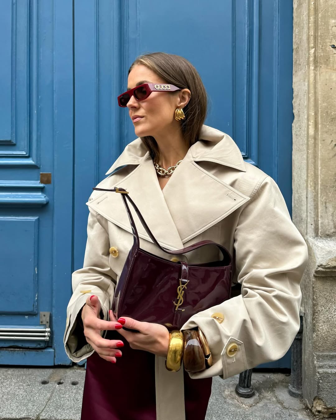 Luxe Paris Belted Crop Trench Coat