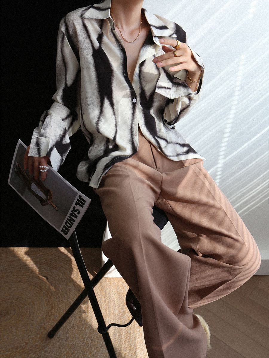 Abstract Elegance Patterned Shirt