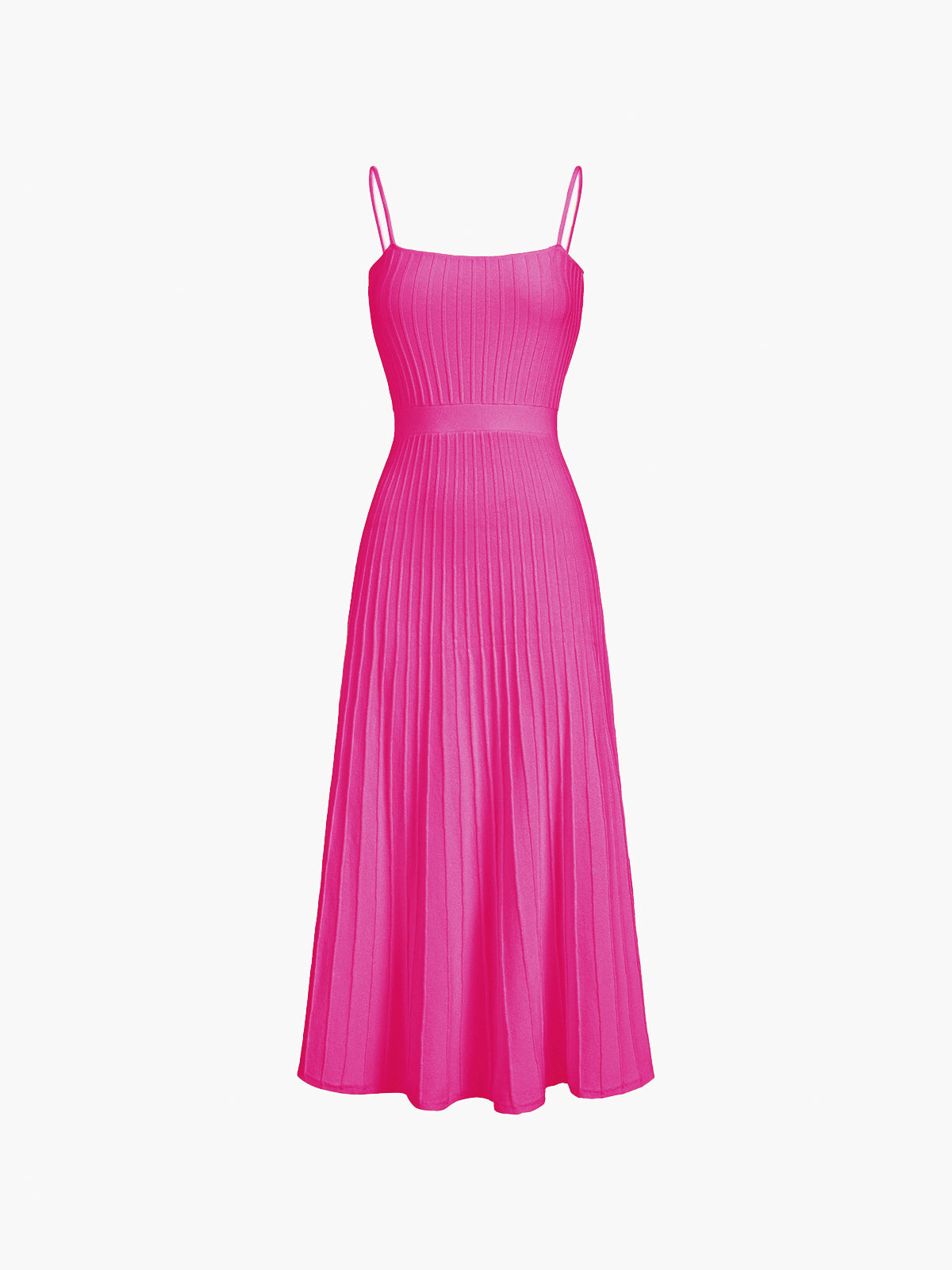 Soft Pleats Strap Dress