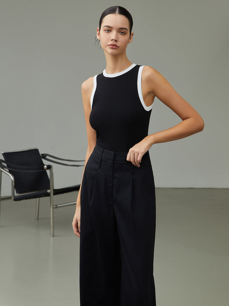 Contrast Cut Tank Top