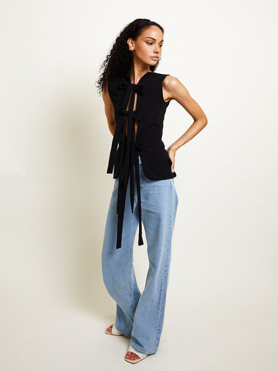 High Neck Knitted Blouse