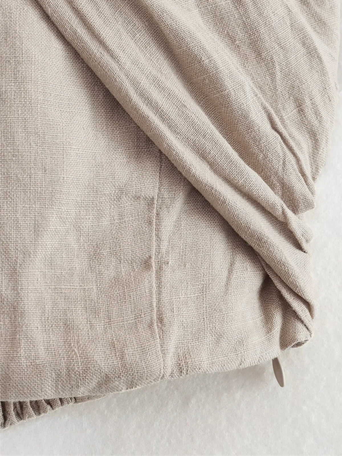 Linen Bustier with Cross-Lace Detail