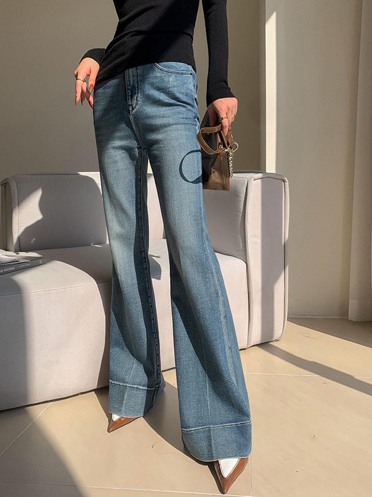Savanna Wide Leg Denim Trousers