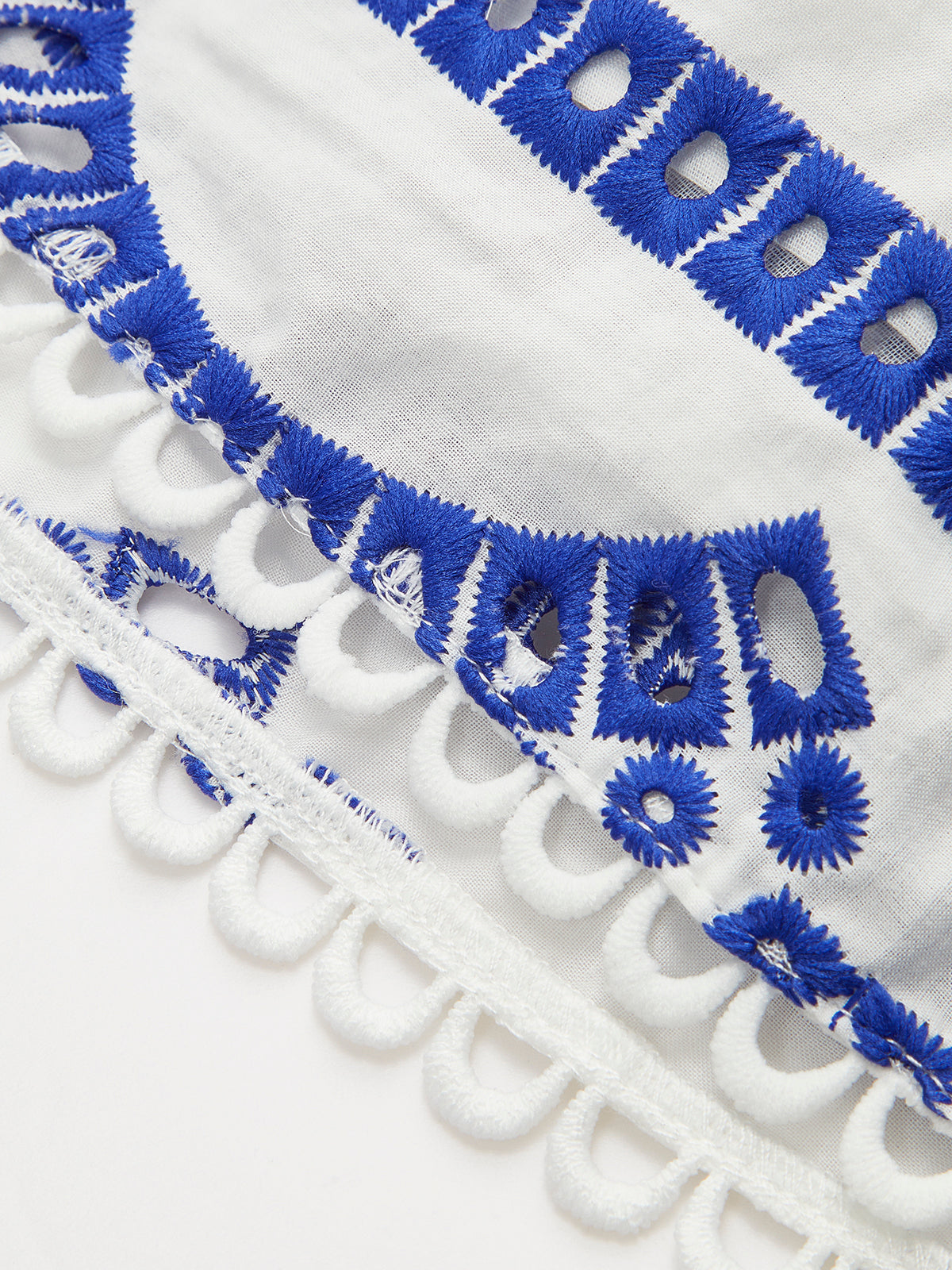 Indigo Bloom Ruffle Dress