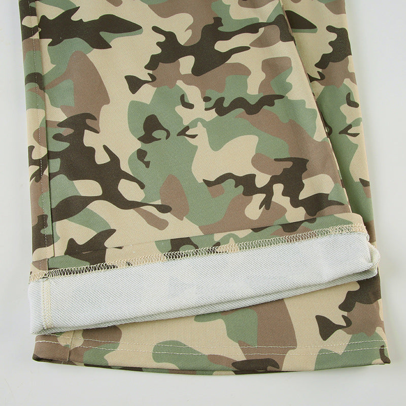 Camouflage Patterned Bottom Top Set