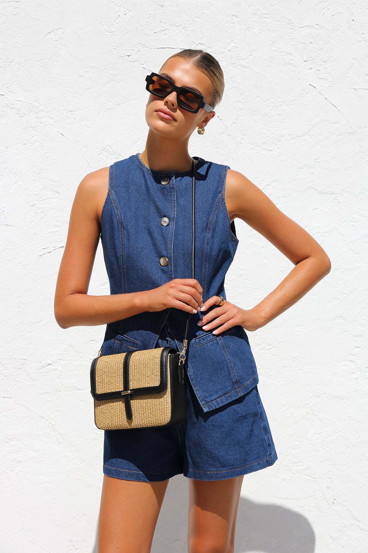 Jeans - Vest Shorts Set