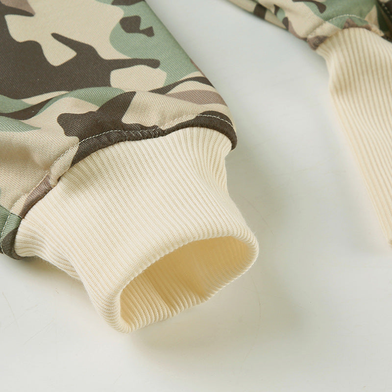 Camouflage Patterned Bottom Top Set