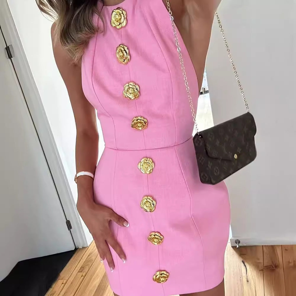Rose Emblem Mini Dress