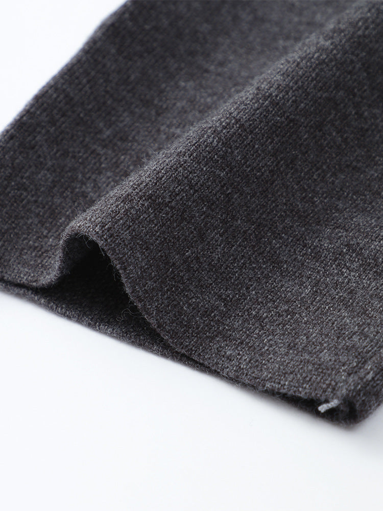 Asymmetric Collar Wool Blend Poncho Jacket