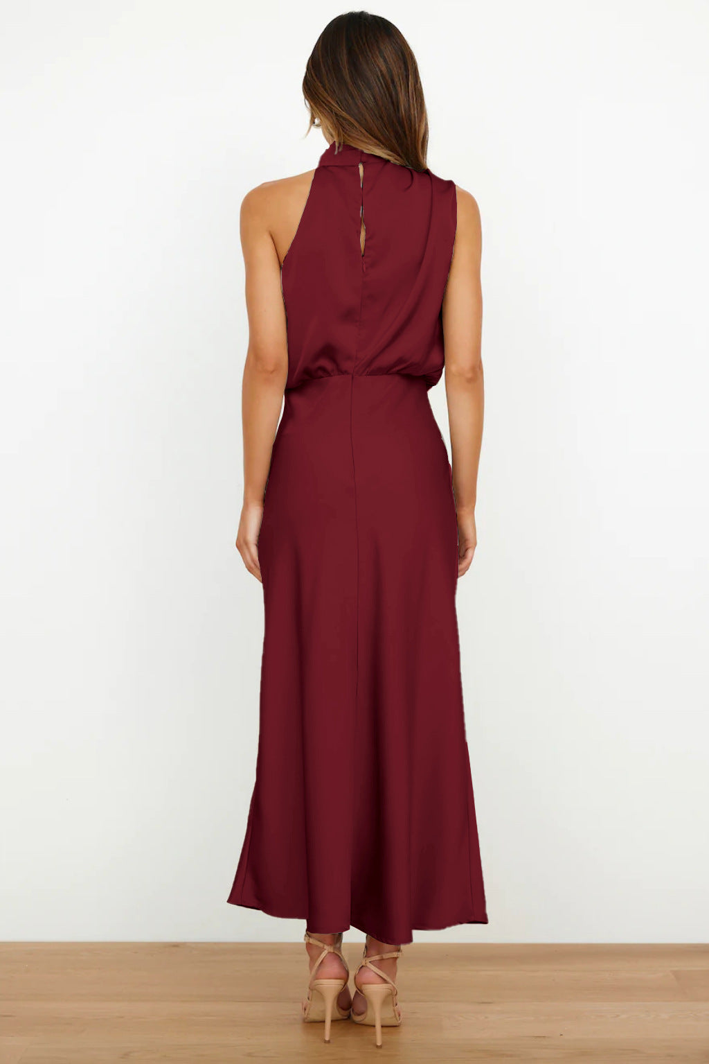 Draped Satin Dress