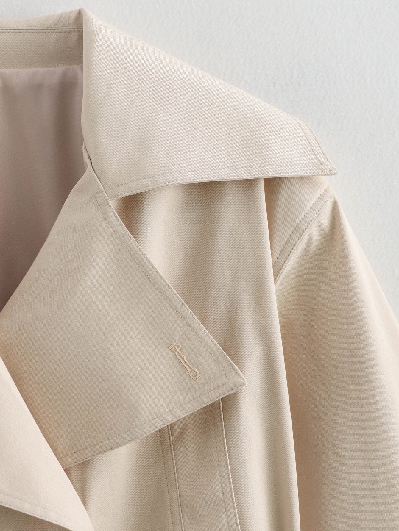 Luxe Paris Belted Crop Trench Coat