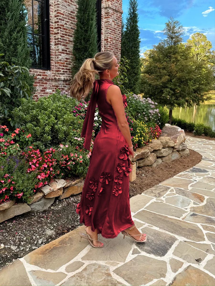 Bloom Allure 3D Floral Maxi Dress