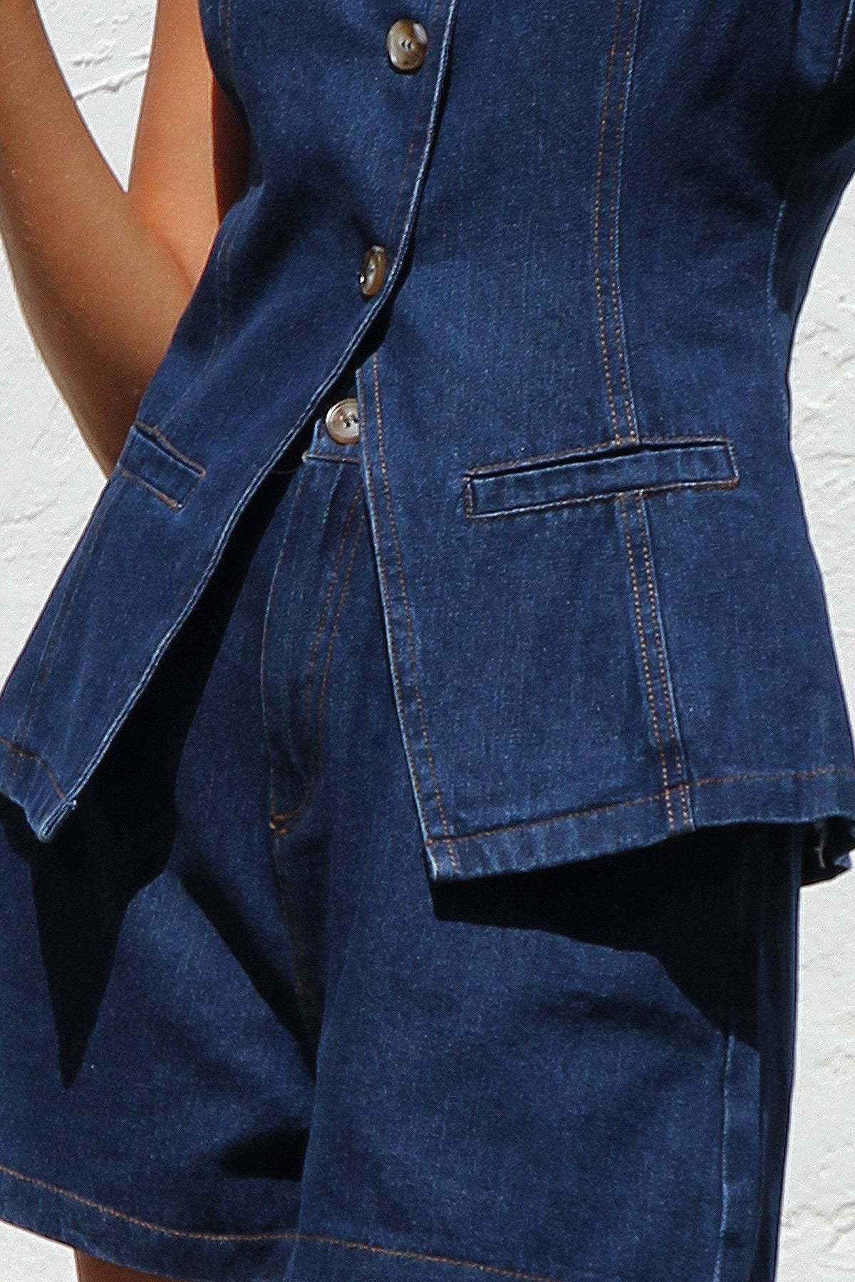 Jeans - Vest Shorts Set
