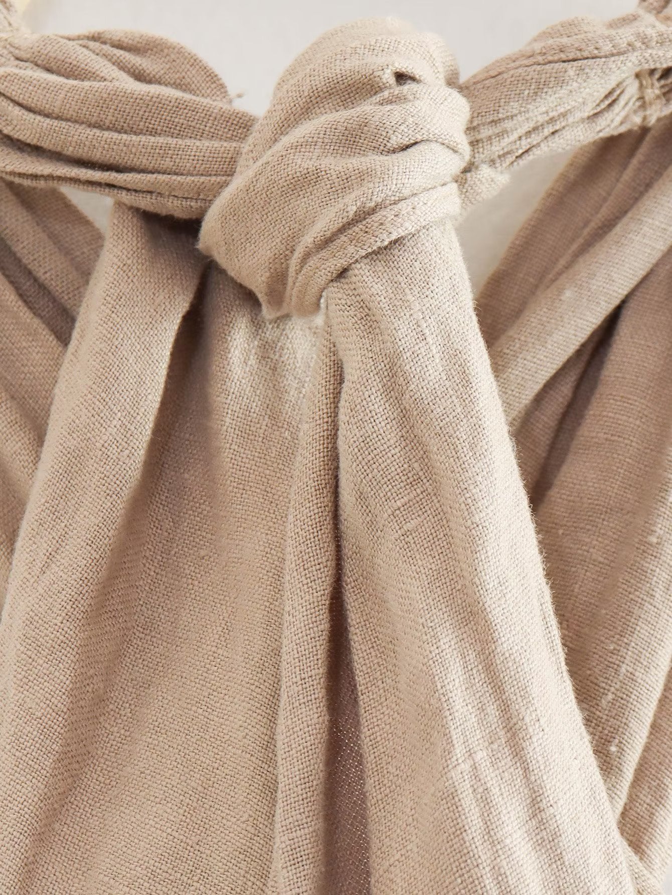 Linen Bustier with Cross-Lace Detail