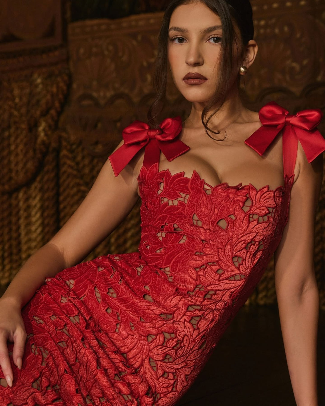 Rococo Lace Midi Dress