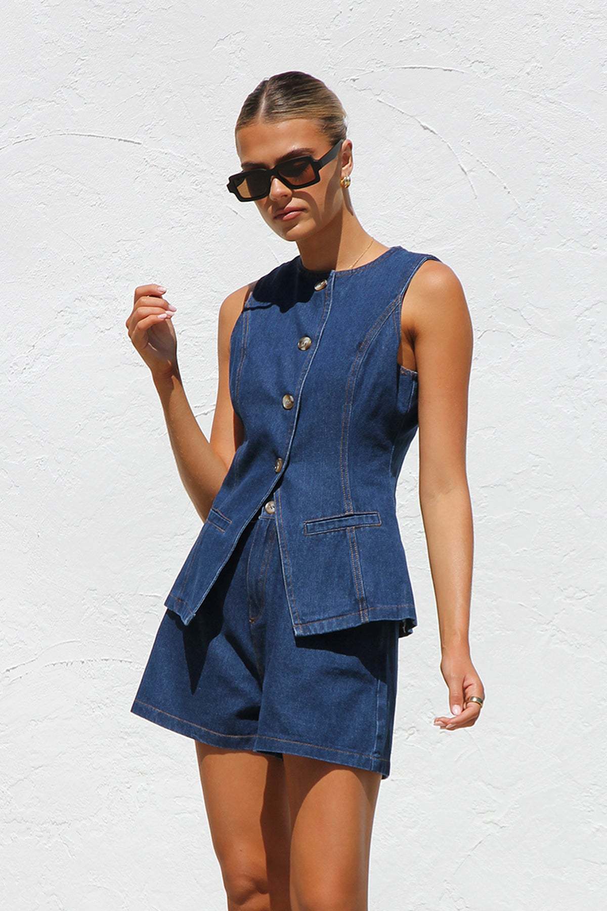 Jeans - Vest Shorts Set
