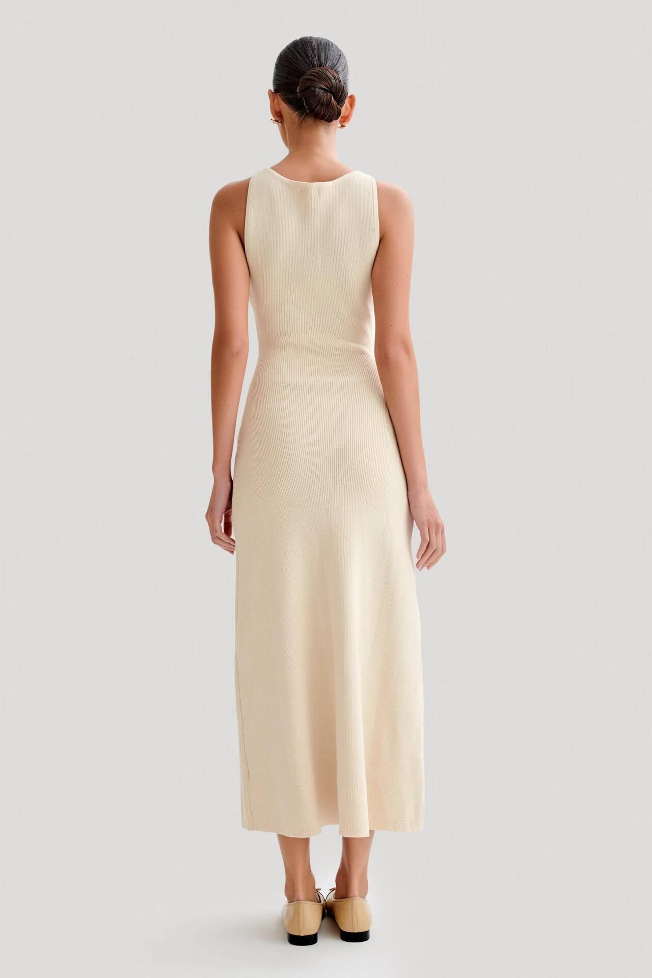 Royal Chic Button Detail Midi Dress