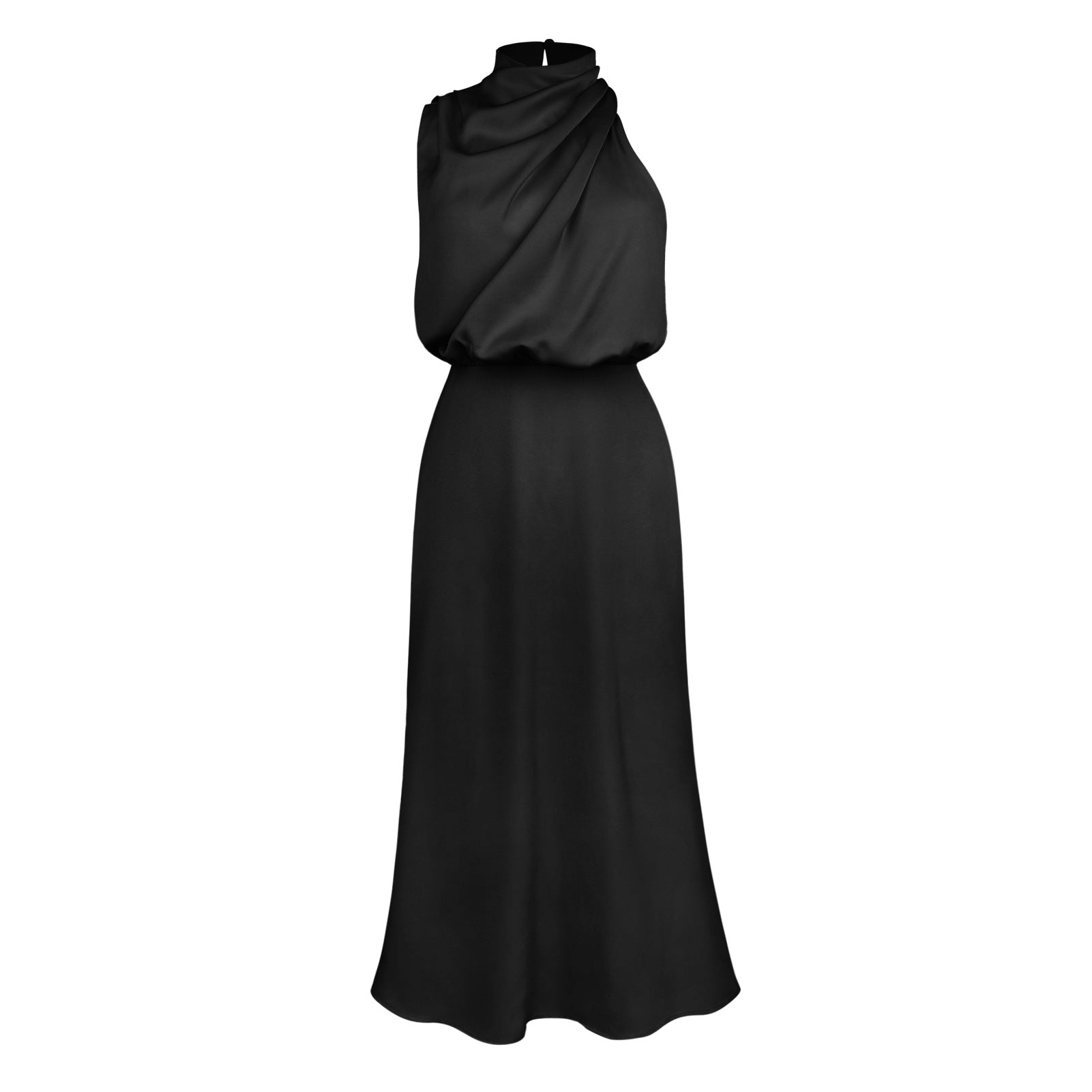 Draped Satin Dress