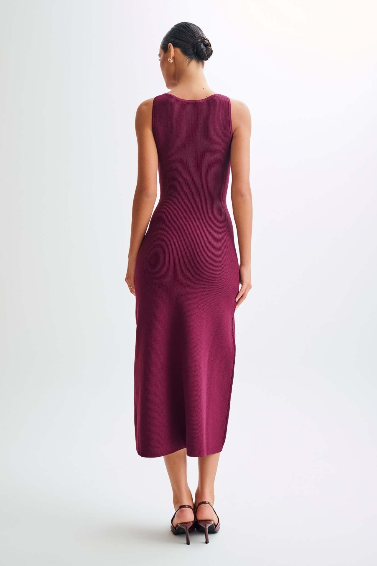 Royal Chic Button Detail Midi Dress
