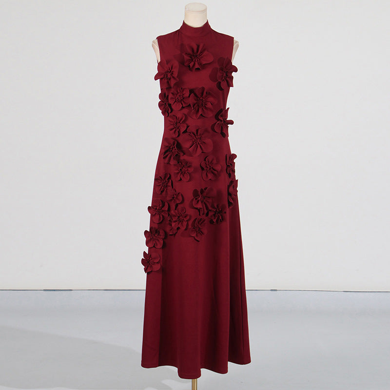 Bloom Allure 3D Floral Maxi Dress