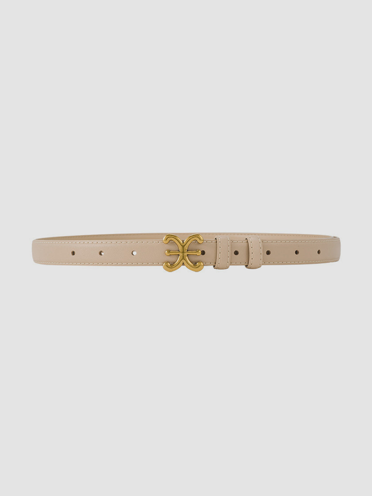 Elegant Minimalist Metal Buckle Leather Belt