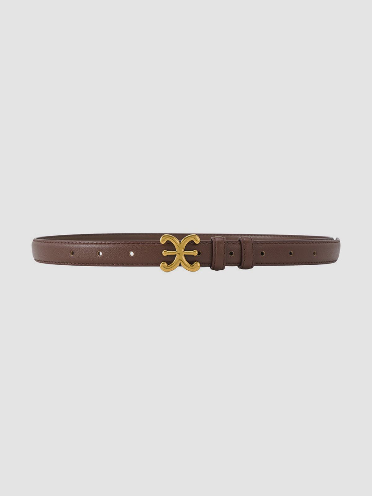 Elegant Minimalist Metal Buckle Leather Belt