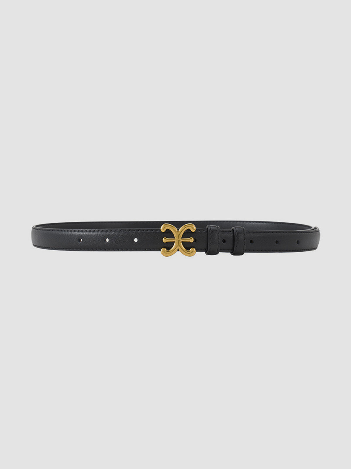 Elegant Minimalist Metal Buckle Leather Belt