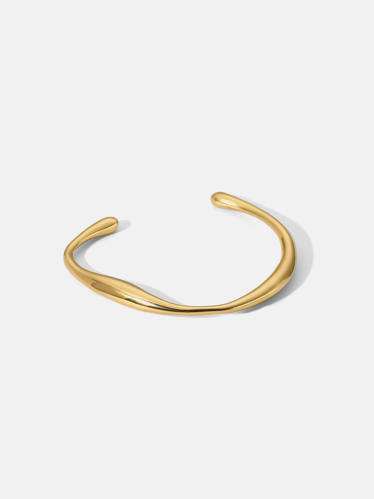 Wavy Form Gold Plated Bracelet