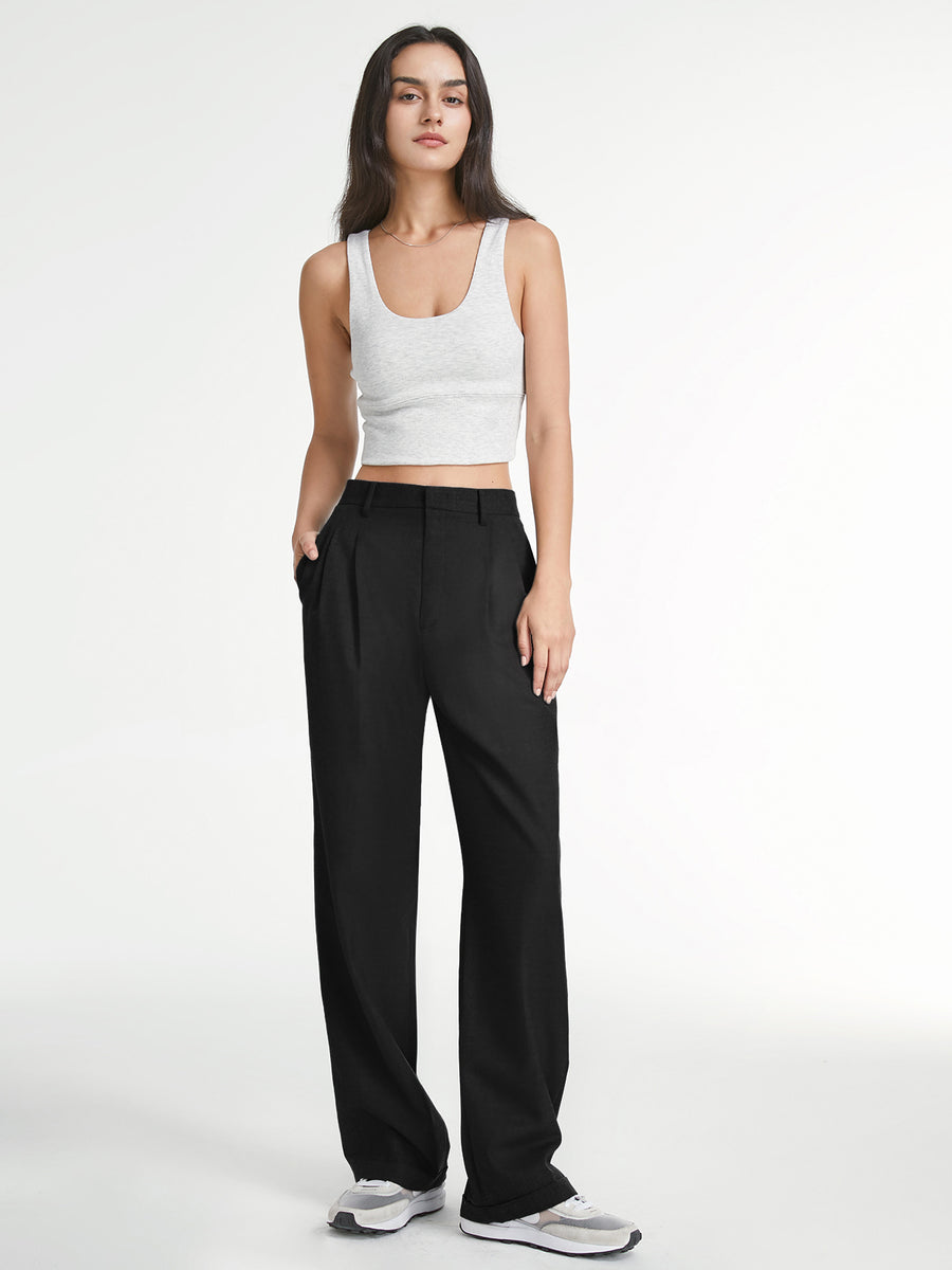 Wide Leg High Waist Trousers Product Description