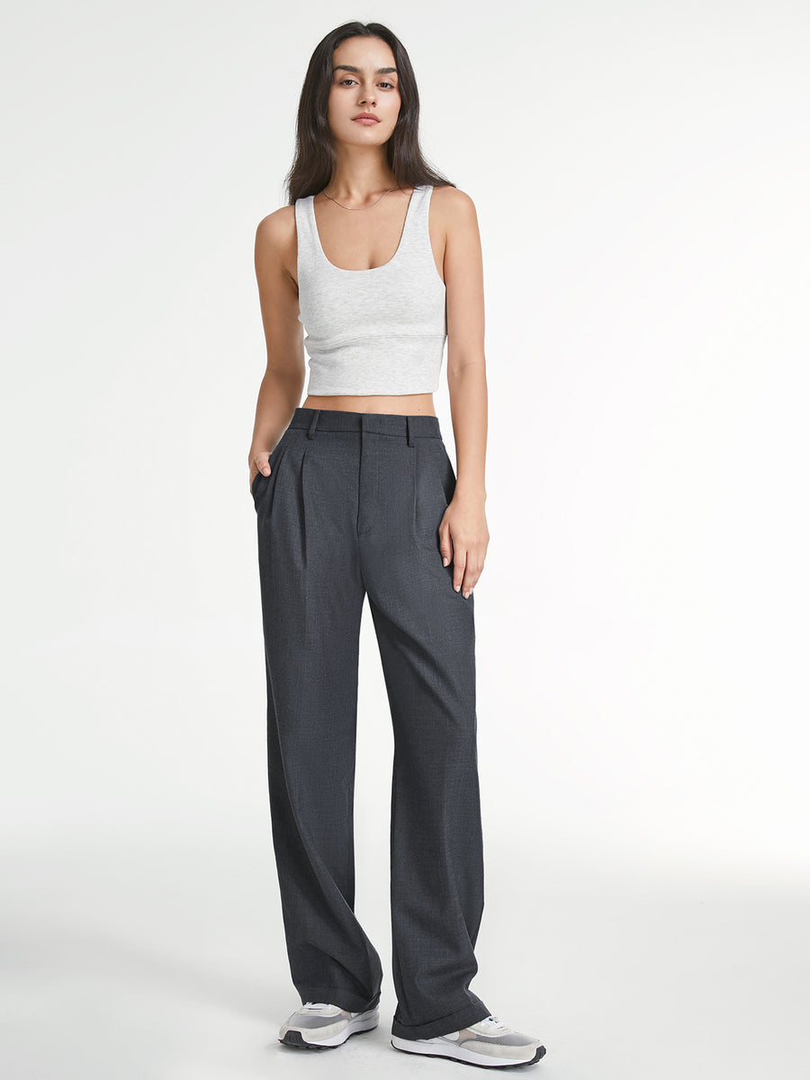 Wide Leg High Waist Trousers Product Description