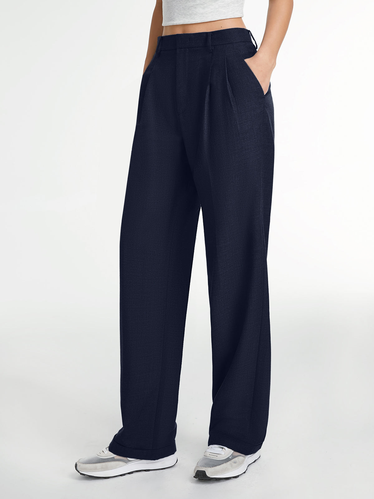 Wide Leg High Waist Trousers Product Description