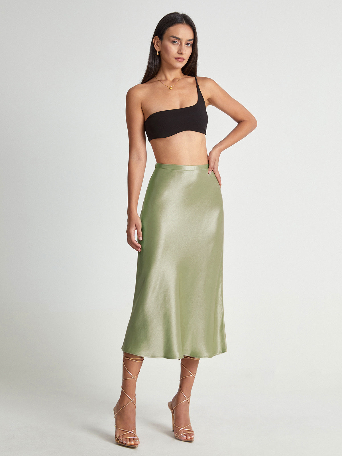 Satin Textured Skirt