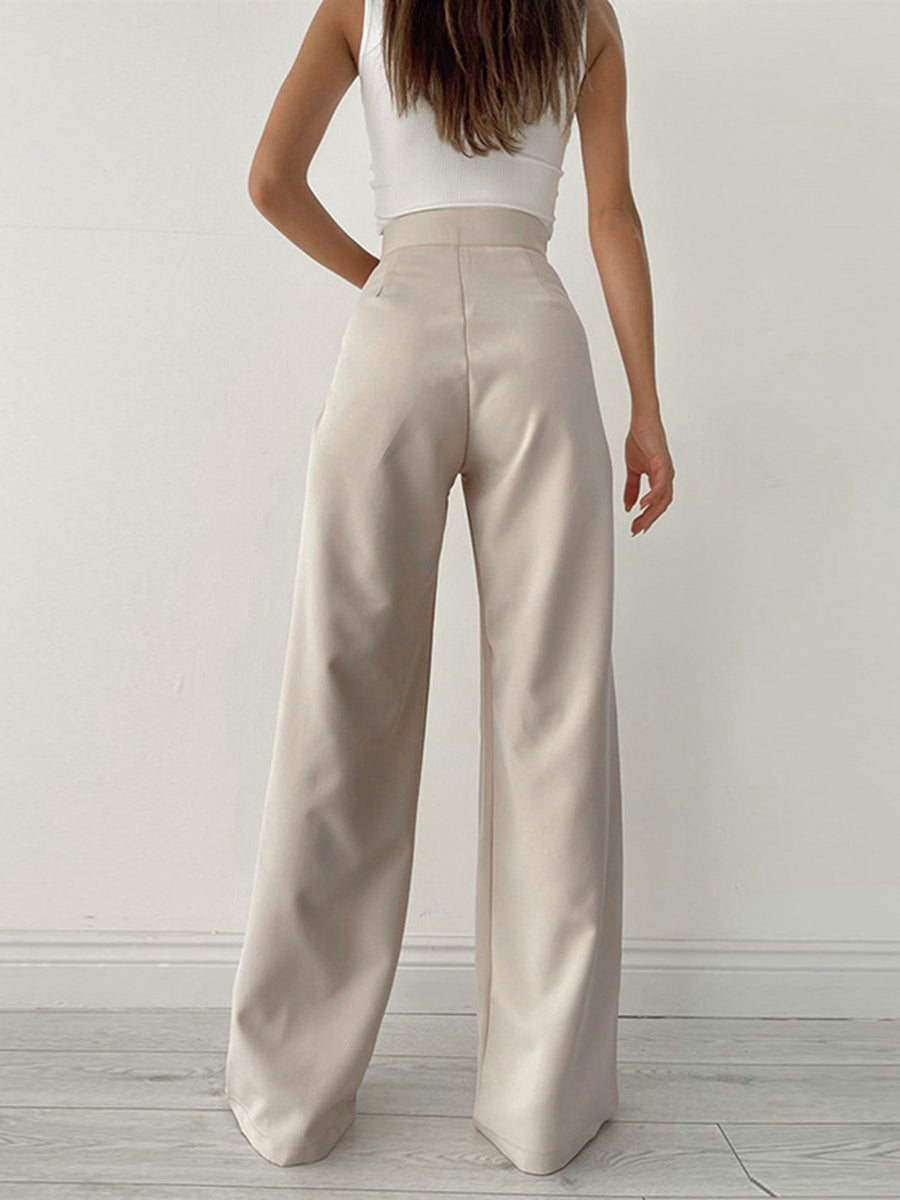 New Season Wide Leg Fabric Trousers