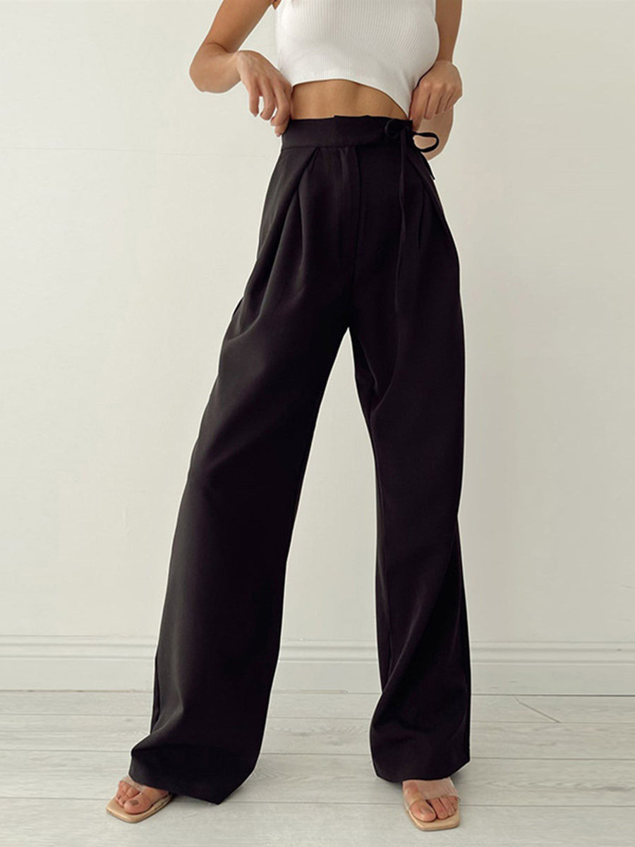 New Season Wide Leg Fabric Trousers