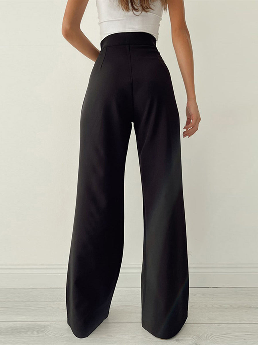 New Season Wide Leg Fabric Trousers