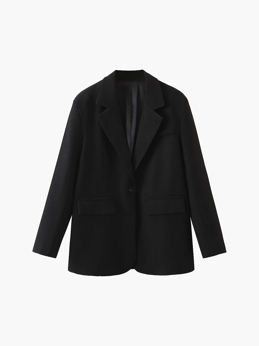 Relax Fit Single Button Blazer