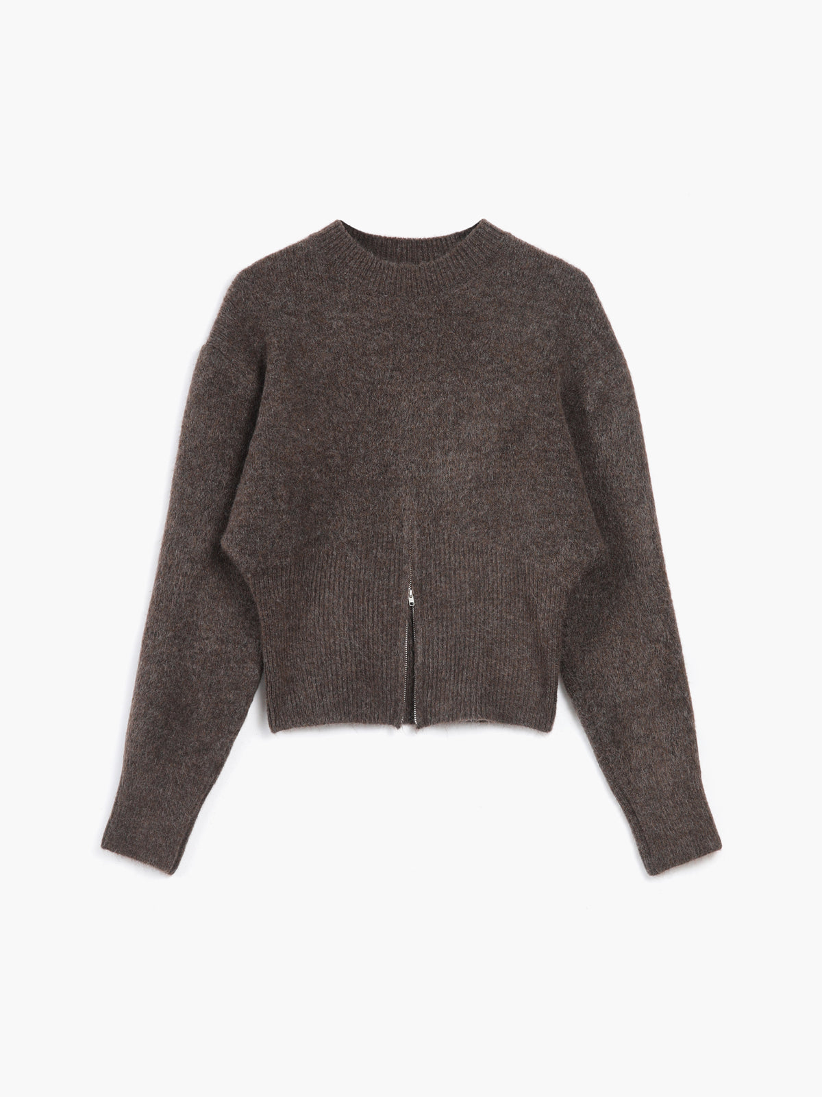 Half Zipper Fuzzy Sweater