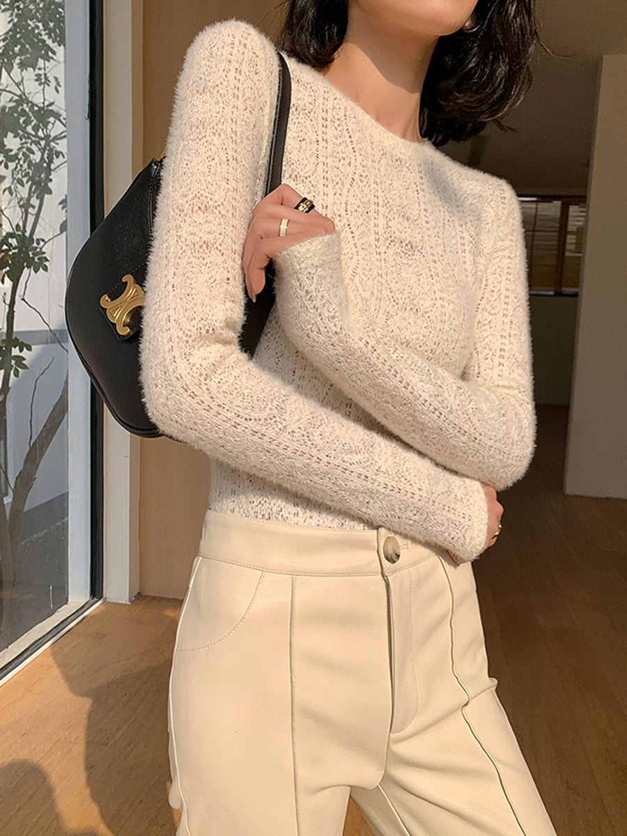 Elegant Lace Detailed Long Sleeve Blouse