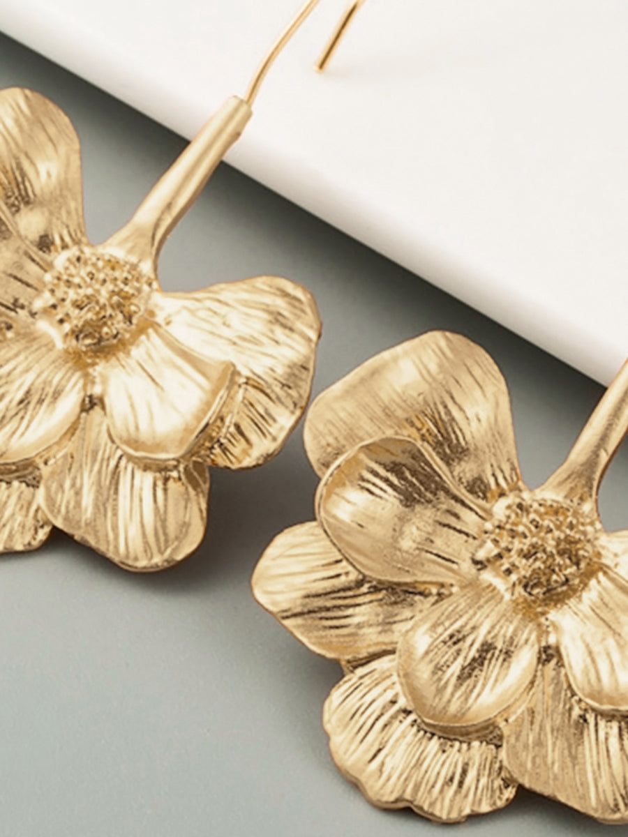 Gold Plated Flower Earrings