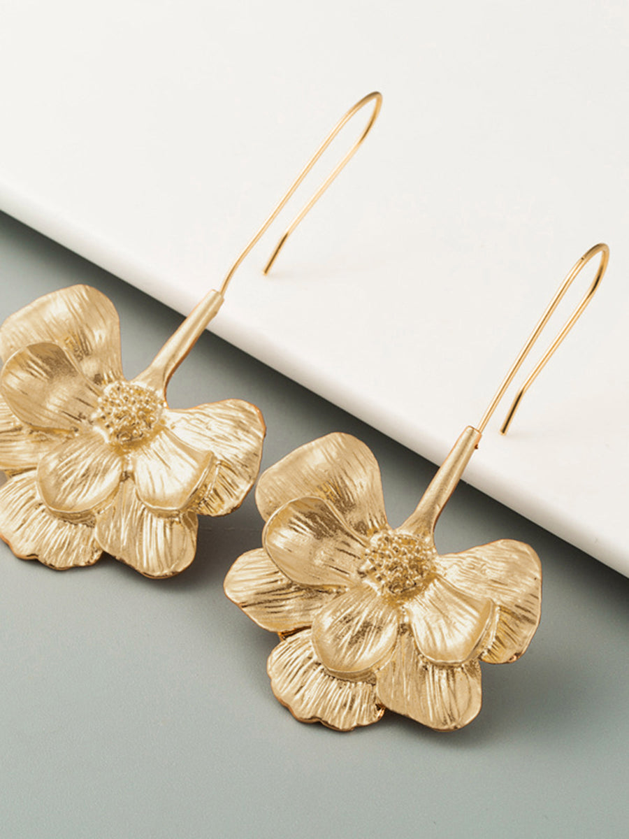 Gold Plated Flower Earrings