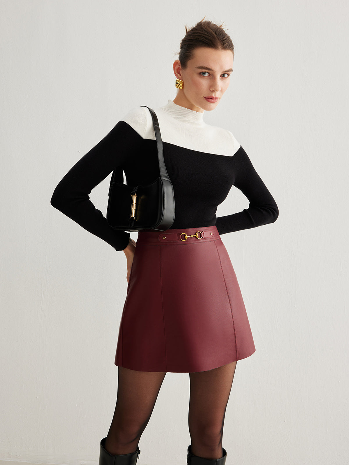 New Season 100% Genuine Leather Skirt