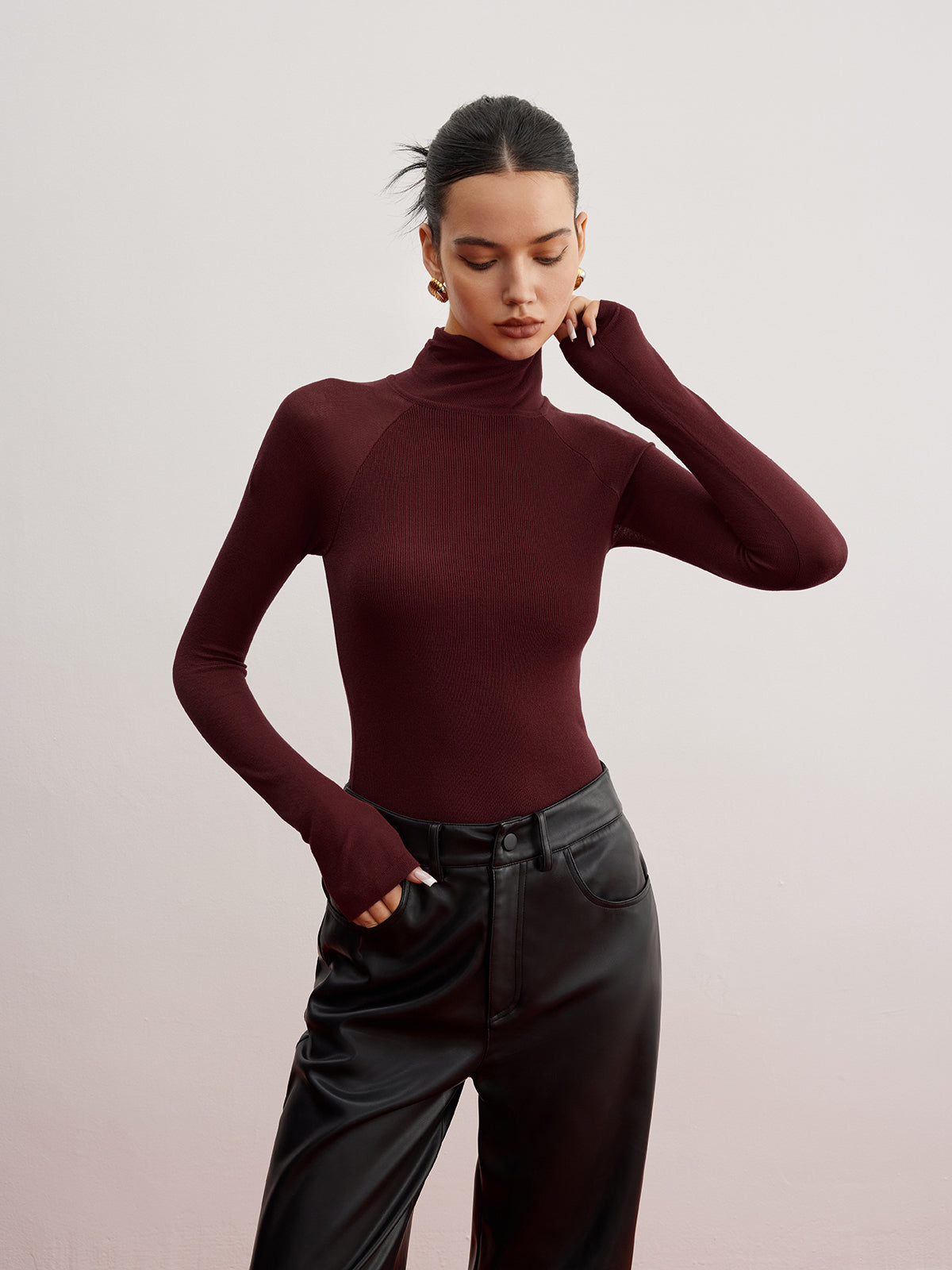 100% Wool Turtleneck Sweater