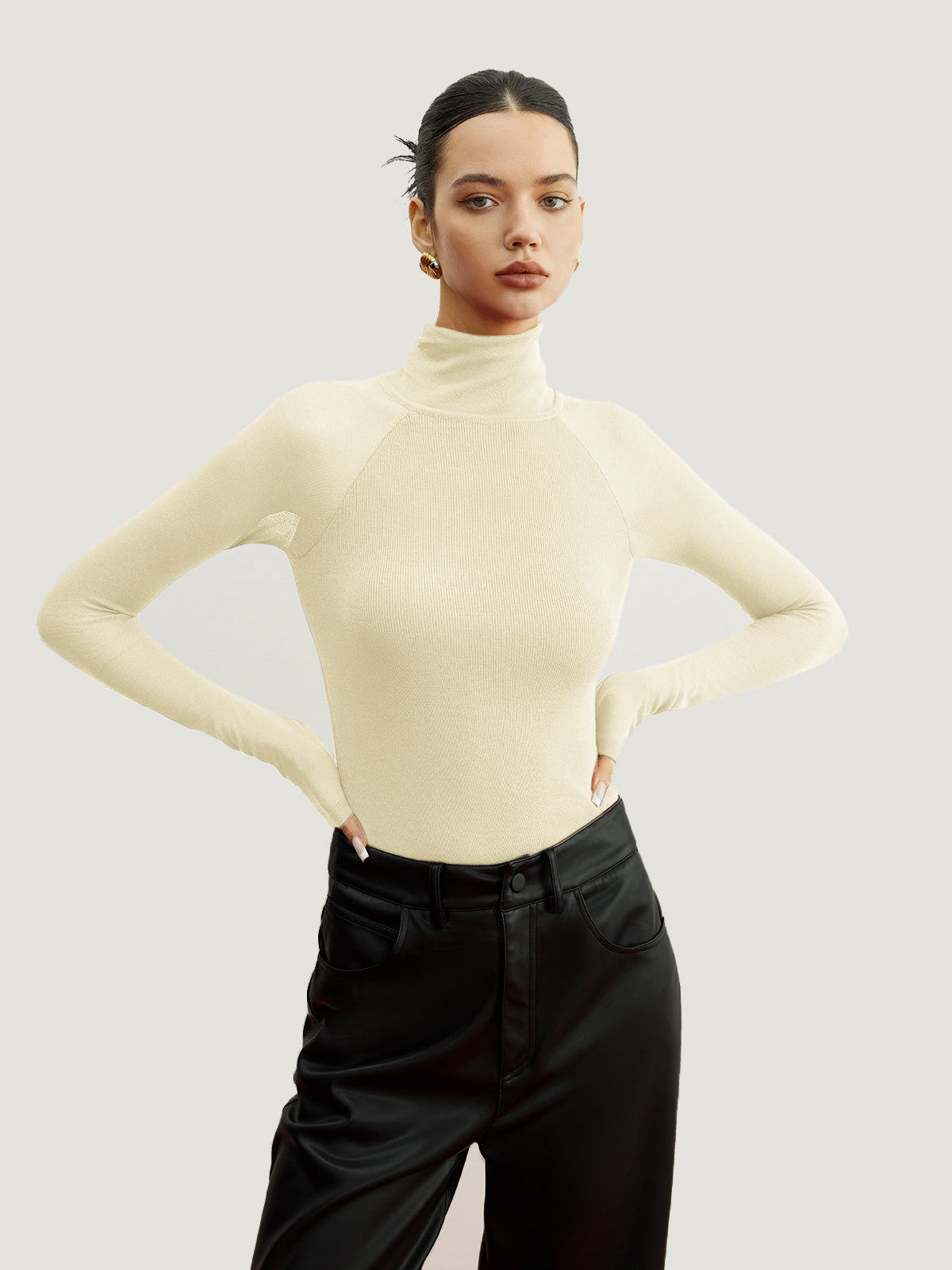 100% Wool Turtleneck Sweater