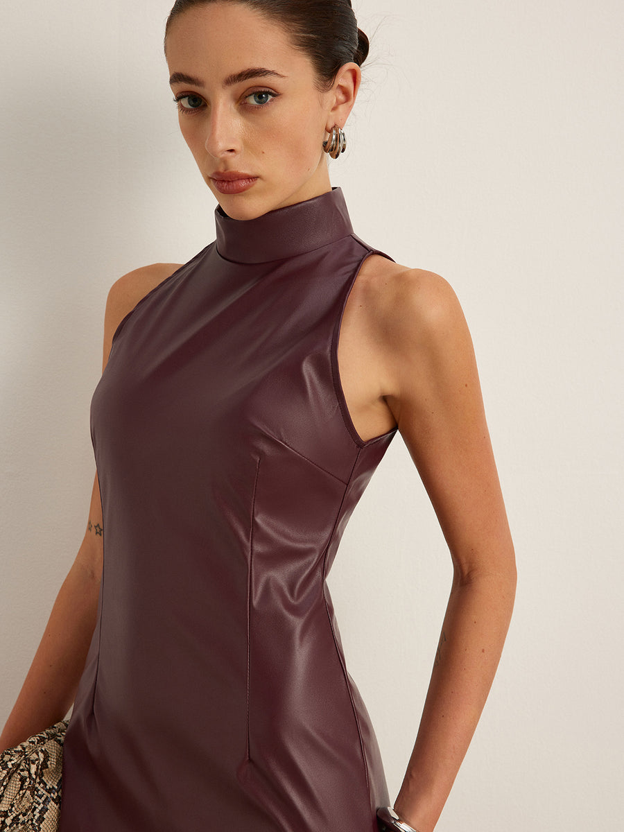 Leather Mini Dress Offering Elegance and Chic Together