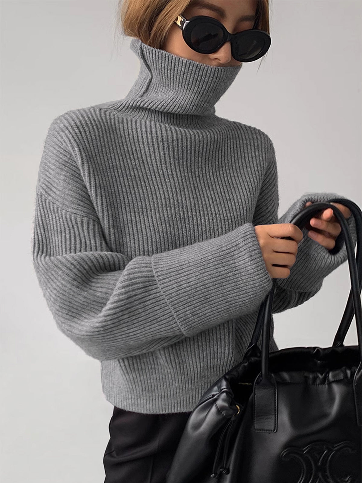 Over Size Turtleneck Sweater