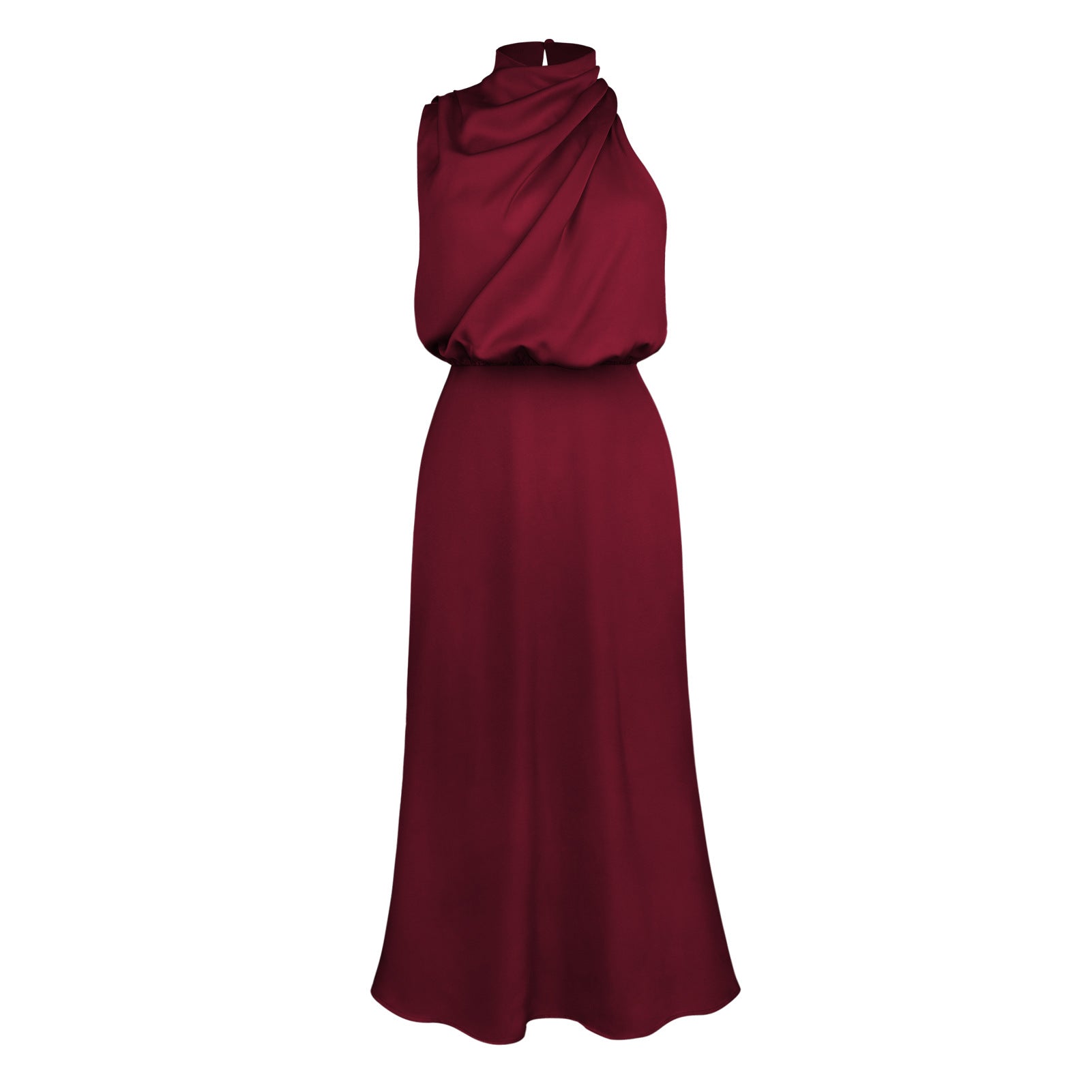 Draped Satin Dress
