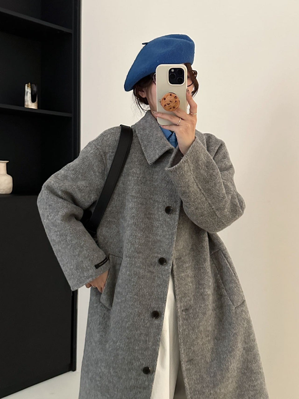 100% Natural Wool Long Coat