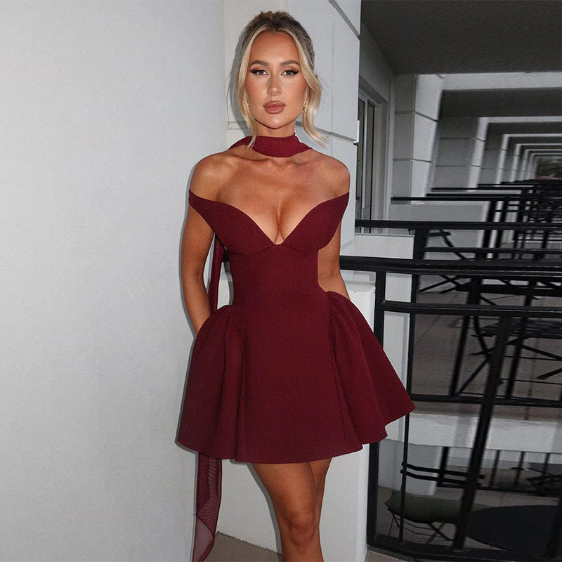 Elegant Off-Shoulder Mini Dress