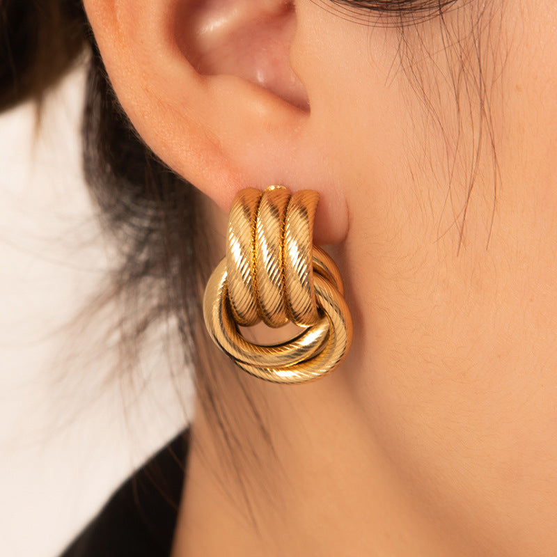 3-Piece Twisted Earrings