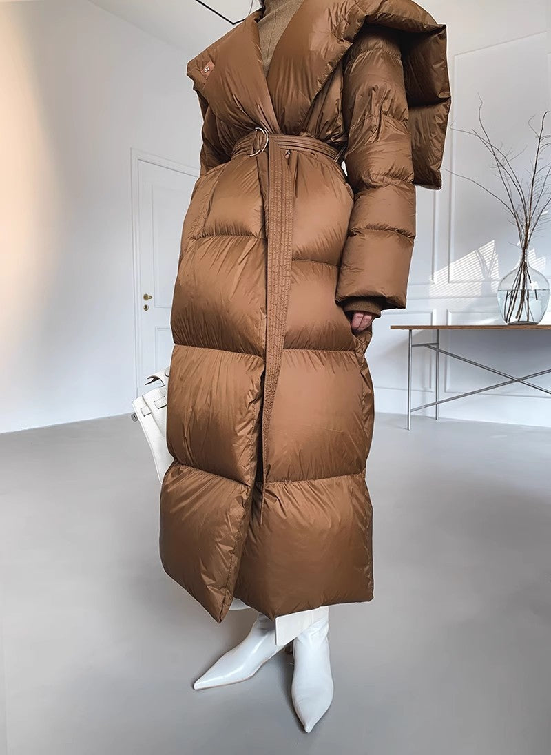 Cozy Goose Down Puffer Long Coat